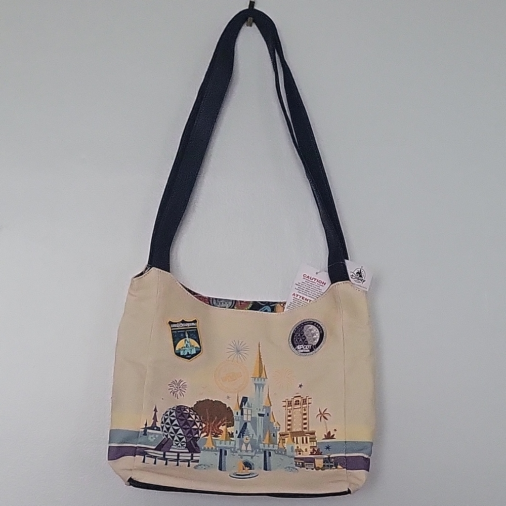 Disney Cream and Black Artistic Shoulder Bag